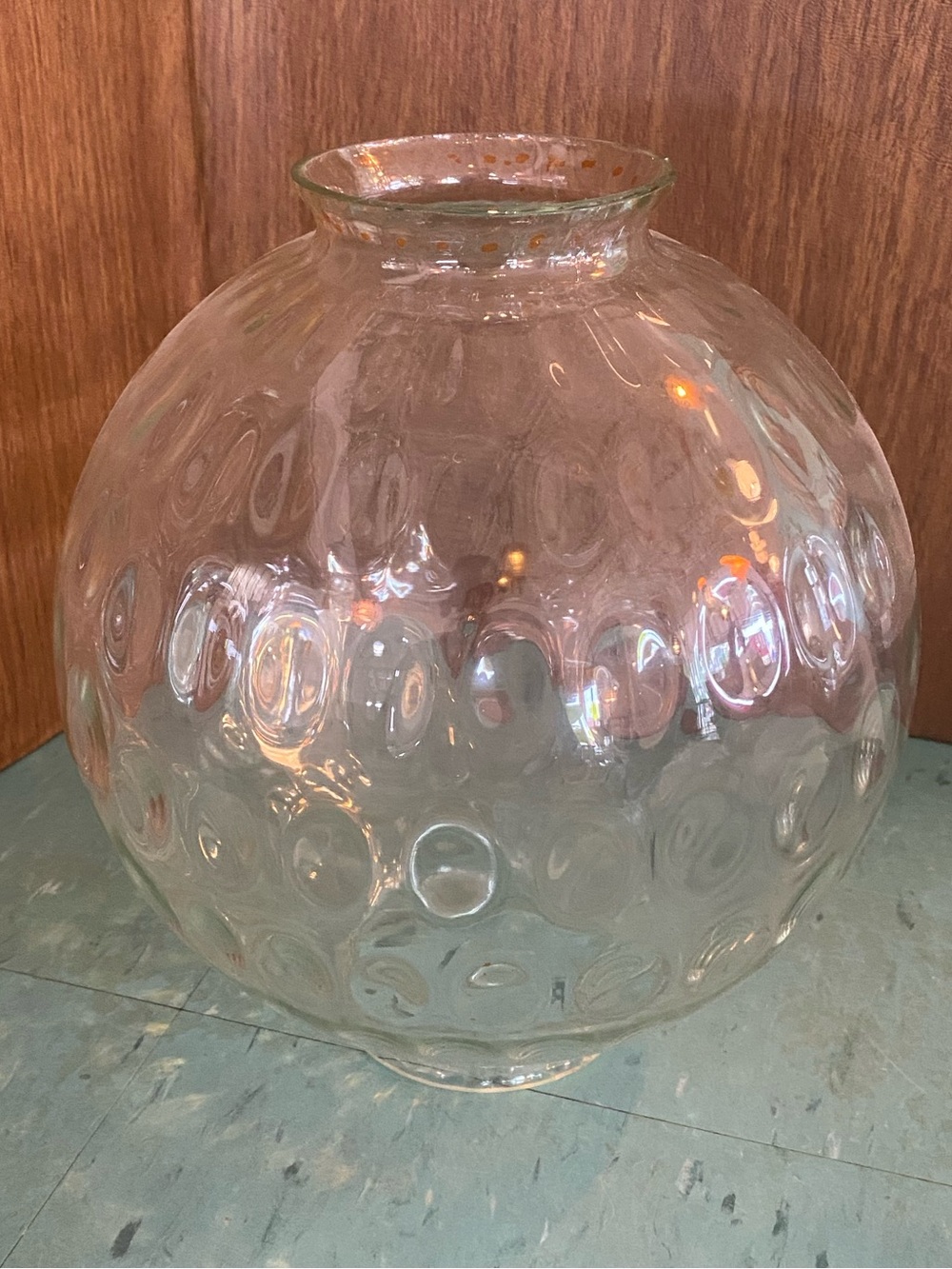 Vintage Clear Bubble-Pattern Glass globe for light fixture lamp